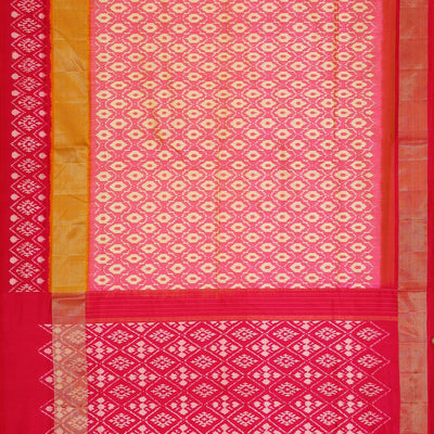 Ikat Silk Light Pink Saree