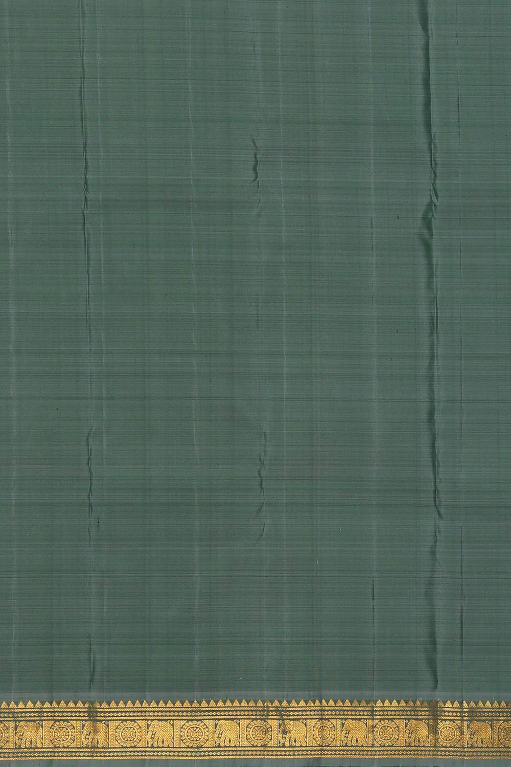 Kanchipattu Bottle Green Brocade Saree