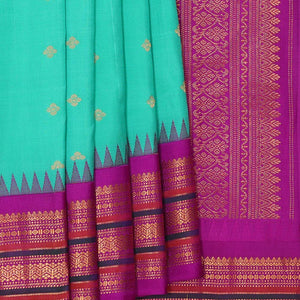 Gadwal Silk Sea Green Saree