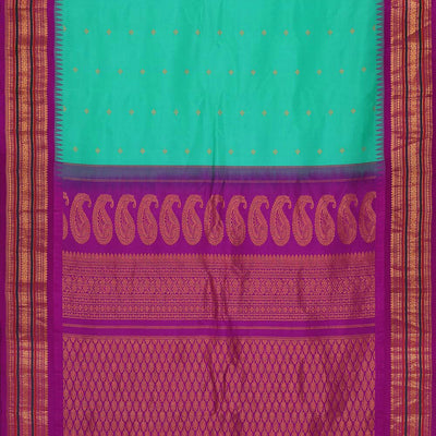 Gadwal Silk Sea Green Saree