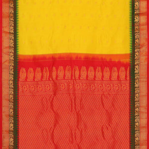 Gadwal Silk Yellow Saree