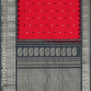 Gadwal Silk Red Saree