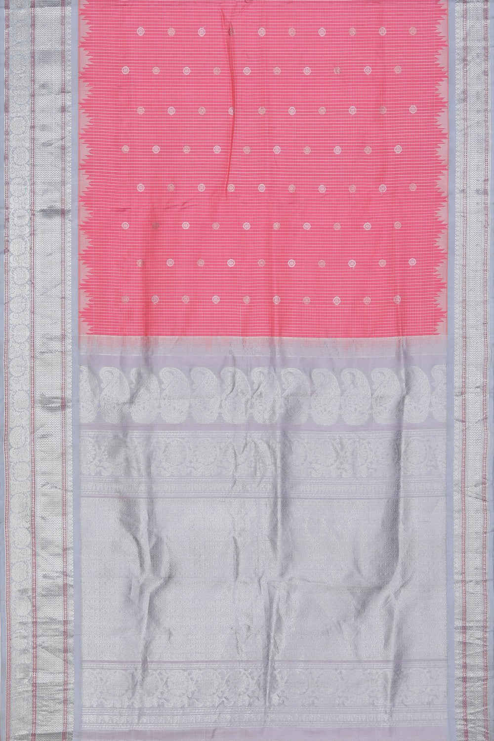 Gadwal Silk Pink Saree