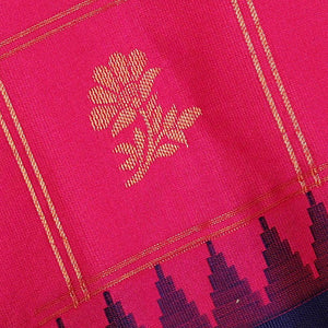 Gadwal Silk Rani Pink Saree