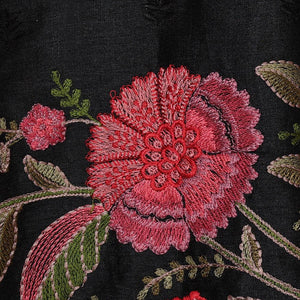 Embroidered Tussar Silk Black Saree
