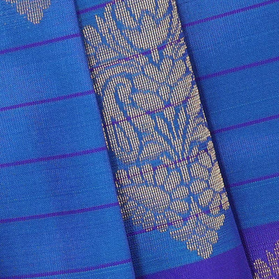 Dark Ocean Blue Silk Saree