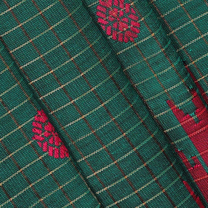 Gadwal Silk Emerald Green Saree