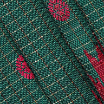 Gadwal Silk Emerald Green Saree