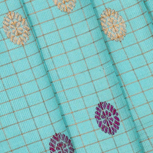 Gadwal Silk Light Blue Saree