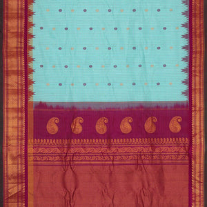 Gadwal Silk Light Blue Saree