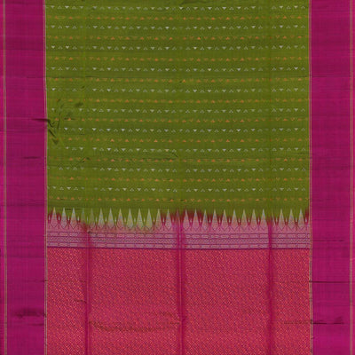 Golden Green Silk Saree