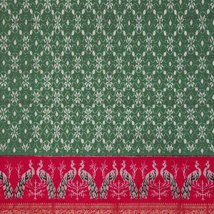 Ikat Green Pavada Unstitched Set
