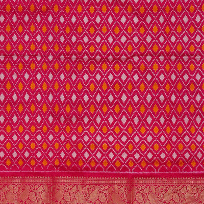 Ikat Green Pavada Unstitched Set