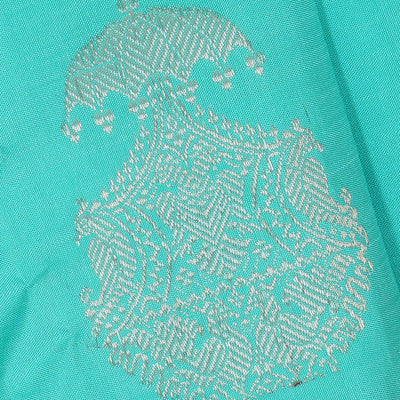 Kanchipattu Aqua Blue Brocade Saree