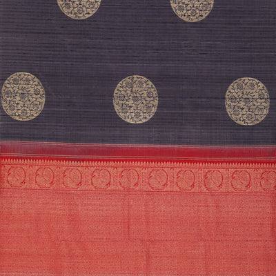 Kanchipattu Ash-Purple Saree