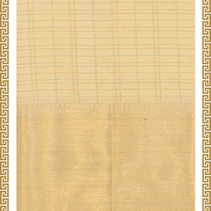 Kanchi Silk Cream Traditional Dhoti With Kanduva (8 X 4)