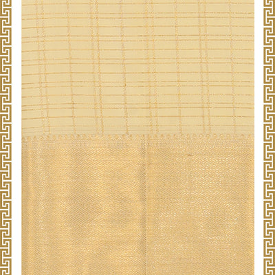 Kanchi Silk Cream Traditional Dhoti With Kanduva (8 X 4)