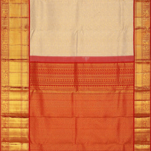 Kanchipattu An Ethereal Pearl Off-White Saree