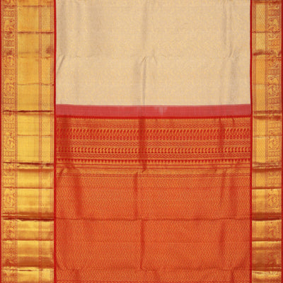 Kanchipattu An Ethereal Pearl Off-White Saree