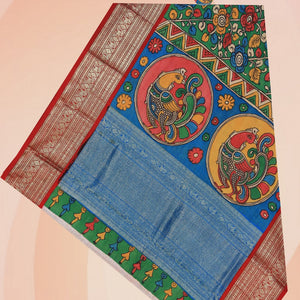 Kanchi Silk Kalamkari Dupatta