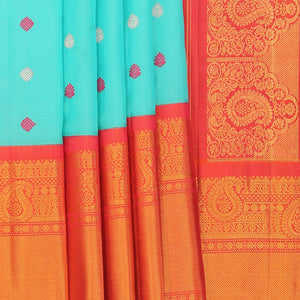 Gadwal Silk Sea-Green Saree