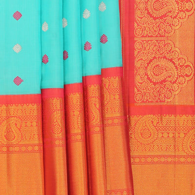 Gadwal Silk Sea-Green Saree