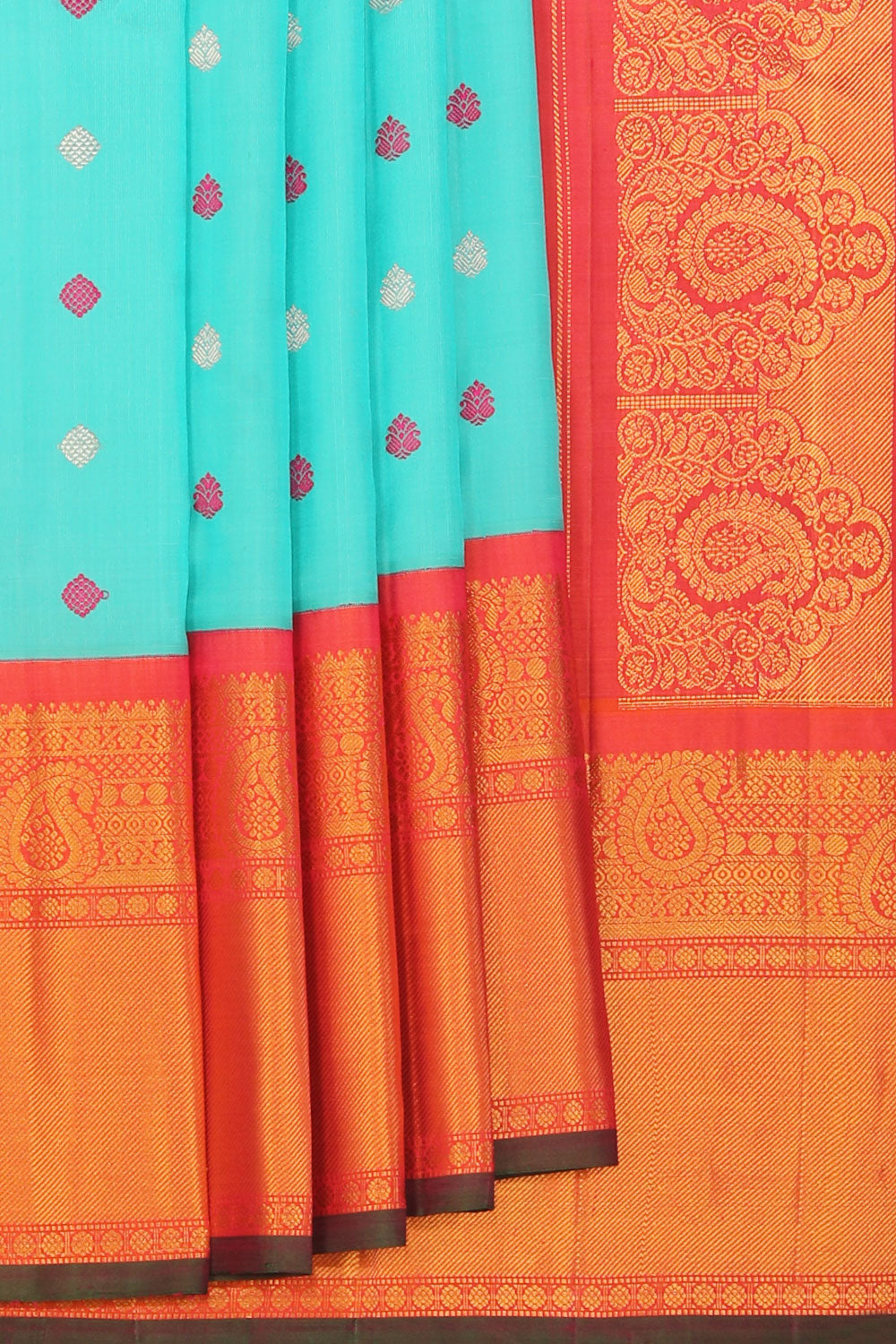 Gadwal Silk Sea-Green Saree