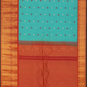 Gadwal Silk Sea-Green Saree