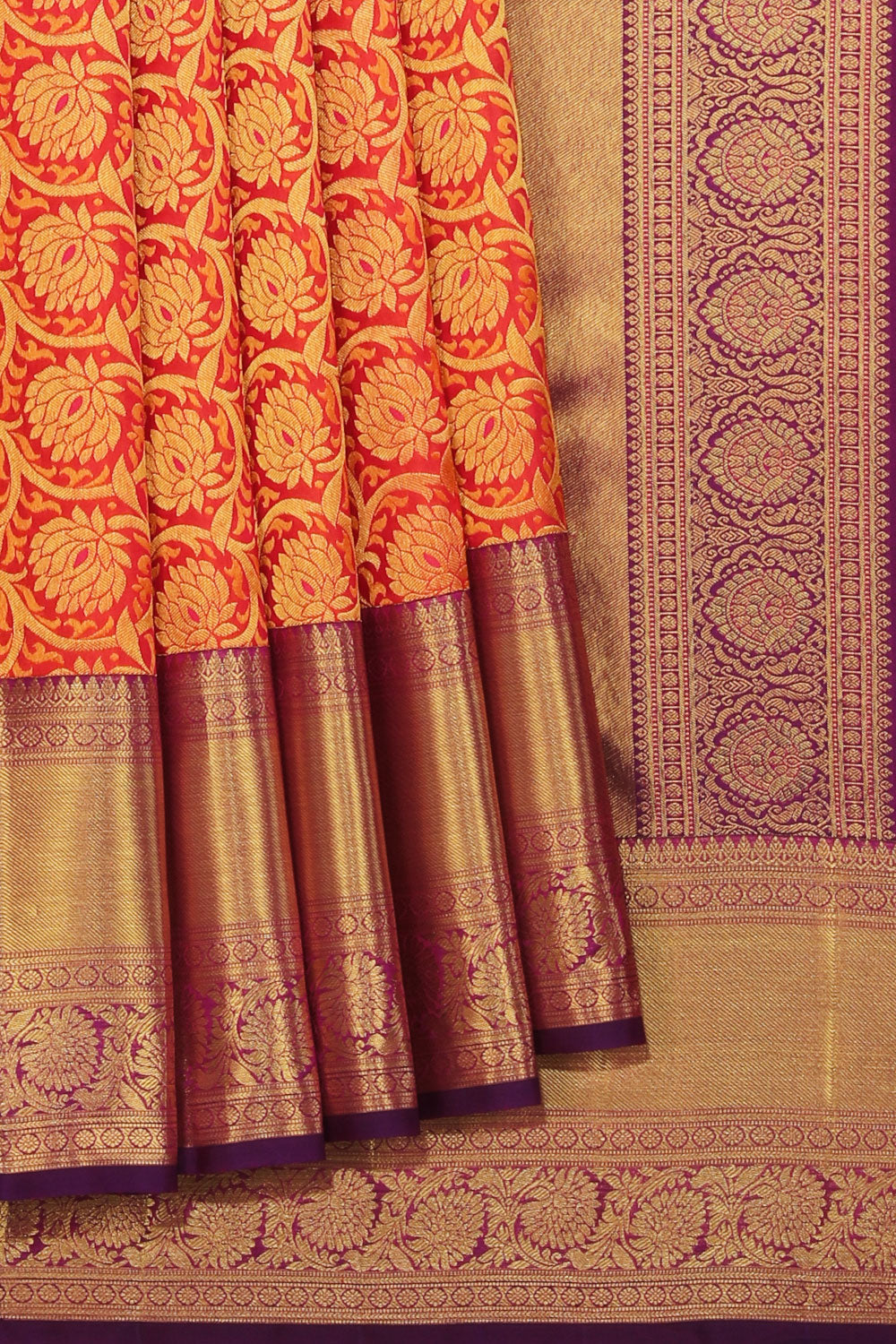 Kanchipattu Brocade Fuchsia-Pink Saree