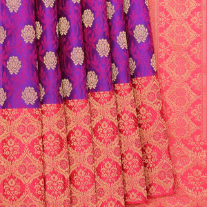 Gorgeous Silk Violet Saree