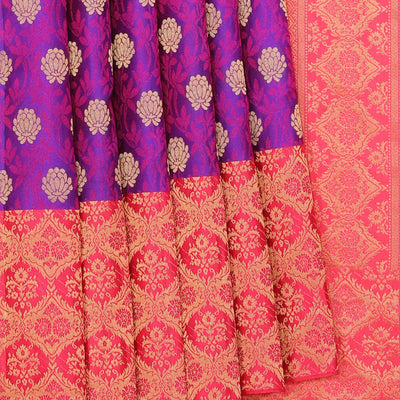 Gorgeous Silk Violet Saree