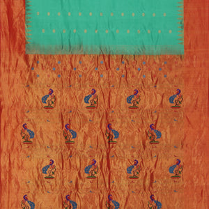 Gadwal Sea Green Saree