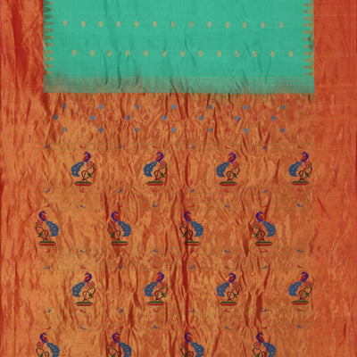 Gadwal Sea Green Saree
