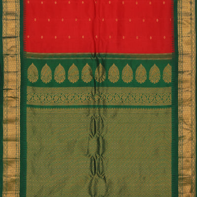 Gadwal-Silk Red Saree
