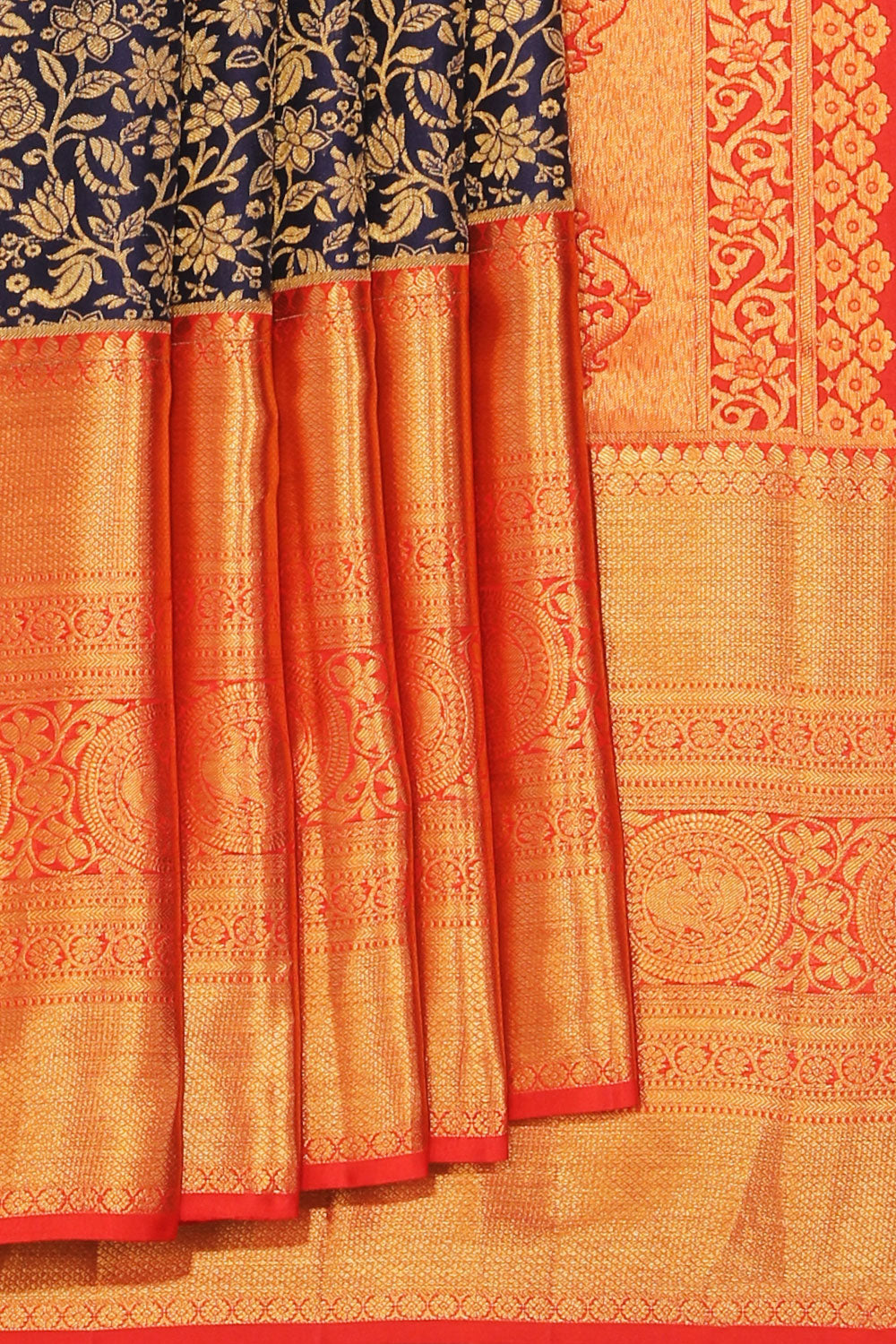 Kanchi Silk Indigo Blue Saree