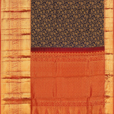 Kanchi Silk Indigo Blue Saree