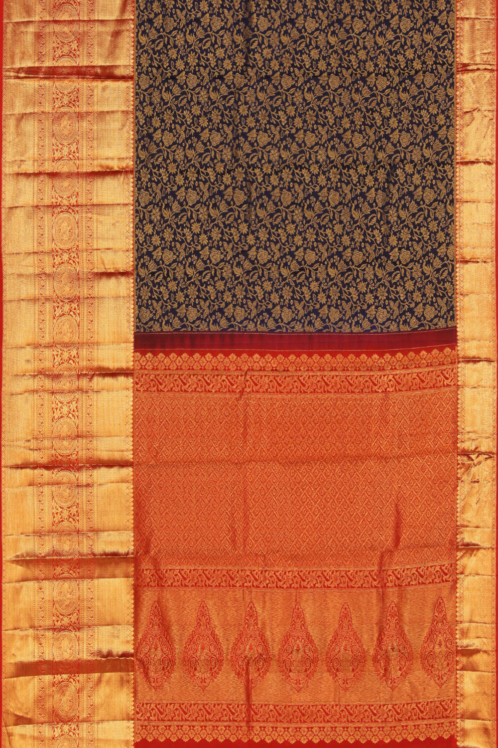 Kanchi Silk Indigo Blue Saree