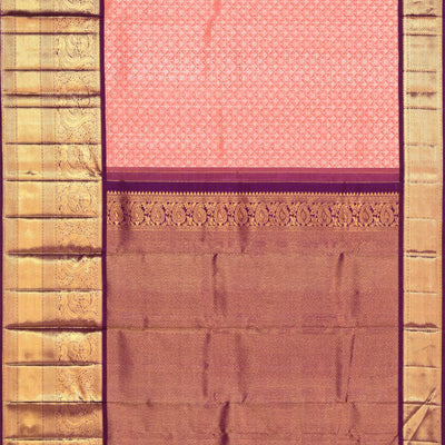 Kanchi Silk Brocade Pink Saree