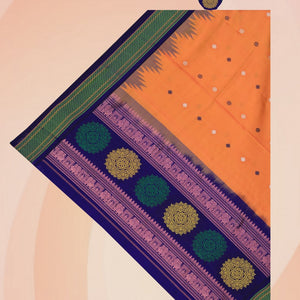 Gadwal Silk Orange Dupatta