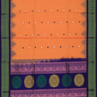 Gadwal Silk Orange Dupatta