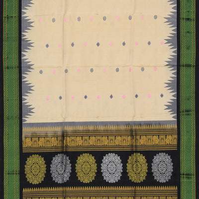 Gadwal Silk Beige Dupatta