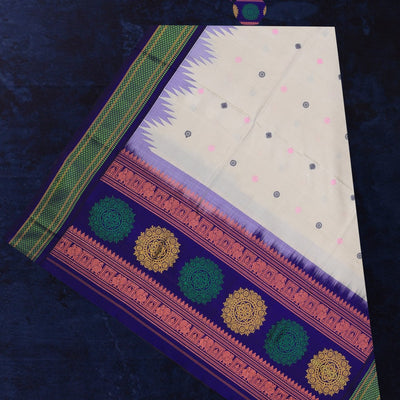 Gadwal Silk Beige Dupatta
