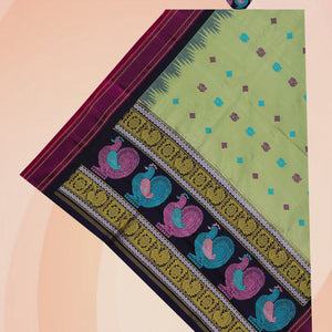Gadwal Silk Mint Green Dupatta