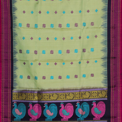Gadwal Silk Mint Green Dupatta