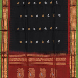 Gadwal Silk Black Dupatta