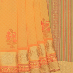 Georgette Yellow Saree