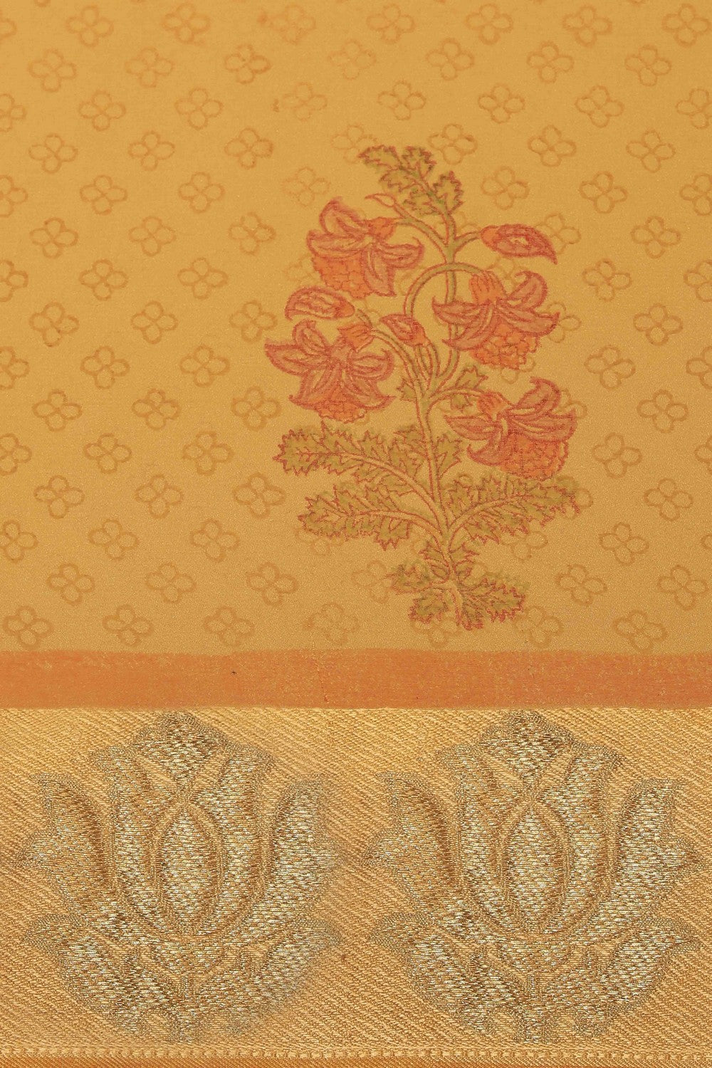 Georgette Yellow Saree