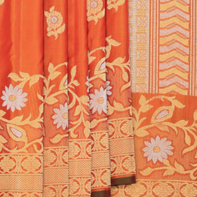 Gadwal Silk Mustard Saree