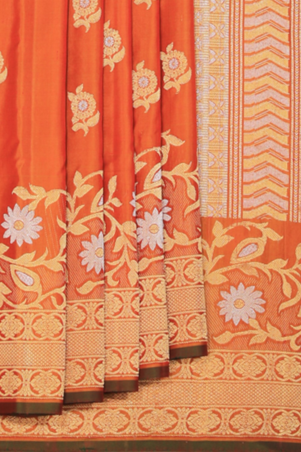 Gadwal Silk Mustard Saree