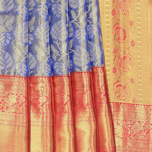 Kanchipattu Brocade Blue Saree